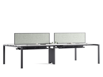 DOMINO - Multiple laminate office desk with desk screens by Ersa - view 2