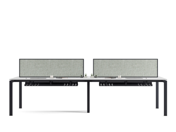 DOMINO - Multiple laminate office desk with desk screens by Ersa - view 3