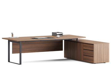 ANDANTE - L-shaped wooden executive desk with drawers by Ersa - view 3