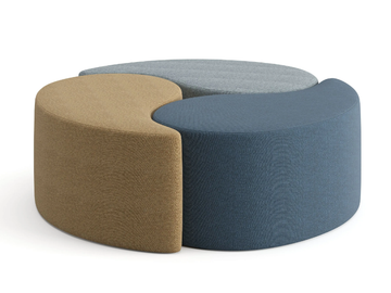 DORIS - Sectional fabric pouf by Ersa - view 2