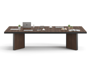 MEIRO - Rectangular wooden meeting table with cable management by Ersa - view 2