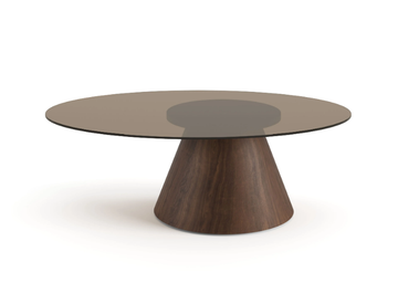 TEAR - Oval glass coffee table by Ersa - view 3