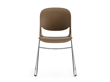 FORESTA - Sled base polypropylene and fabric chair with armrests by Ersa - view 2