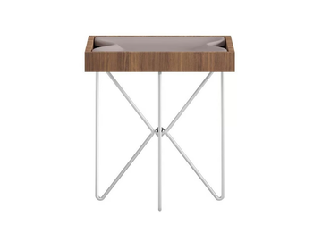 KILIG - Square wood veneer coffee table with tray by Ersa - view 3