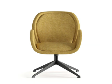 LIKHA - With 4-spoke base fabric easy chair with armrests by Ersa - view 2