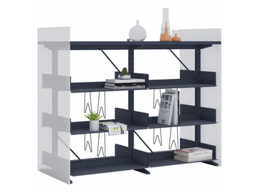 LIN - Open double-sided painted metal bookcase by Ersa - view 2
