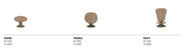 LOBUT - Low fabric stool by Ersa - view 3