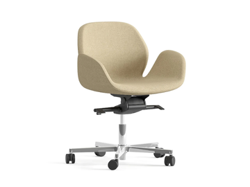 MAGNOLIA - Swivel fabric office chair with armrests with 5-Spoke base by Ersa - view 2