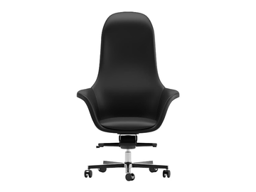 POLAR - Swivel leather executive chair with 5-spoke base with armrests by Ersa - view 3