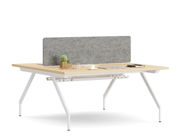 SO - Multiple office workstation with wood top and metal base by Ersa - view 2