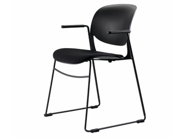 FORESTA - Sled base polypropylene and fabric chair with armrests by Ersa - view 3