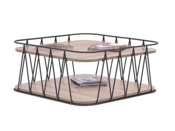 TAMBOUR - Square wooden coffee table by Ersa - view 2