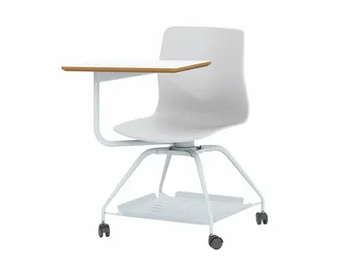 MERAKI - Plastic training chair with storage space with writing tablet by Ersa - view 2