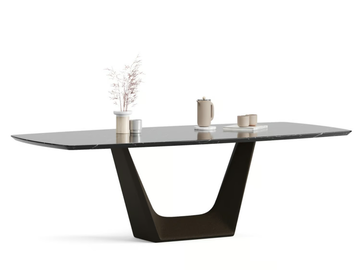 NOX - Rectangular Dark Emperador marble table by Ersa - view 2