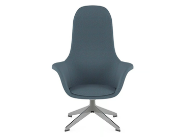 POLAR - Swivel with 4-spoke base fabric easy chair high-back by Ersa - view 3