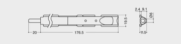 Bolt 19,5 with pin 20 - Bolt with pin by Esinplast - view 3