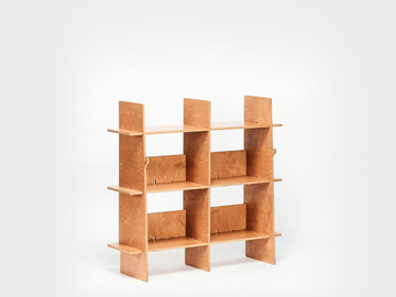 KARYA - Wall-mounted modular birch bookcase by Esposit - view 2