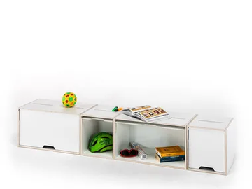 ADAKTO - Low wooden TV cabinet by Esposit - view 2