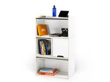 ADAKTO - Freestanding modular poplar bookcase by Esposit - view 2