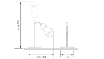 CARA VECCHIA LAMPADINA FLEX - LED adjustable table lamp by Essenzialed - view 3