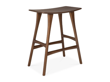 OSSO - High teak stool with footrest by Ethnicraft - view 2