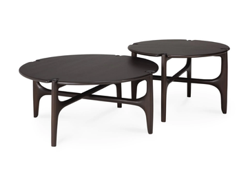 PI - Low round mahogany coffee table by Ethnicraft - view 2