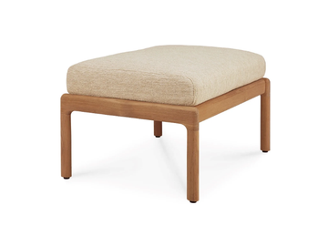 JACK - Rectangular fabric and teak garden footstool by Ethnicraft - view 2