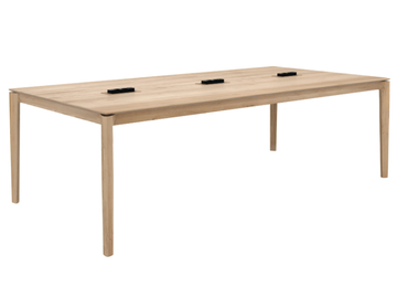 BOK - Rectangular oak meeting table with electrical outlets by Ethnicraft - view 2