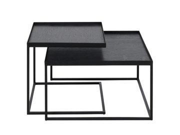 SQUARE TRAY COFFEE TABLE SET - Square metal coffee table by Ethnicraft - view 2