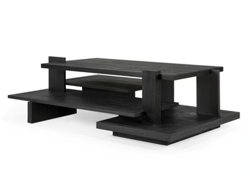 ABSTRACT - Rectangular low wooden coffee table with integrated magazine rack by Ethnicraft - view 2