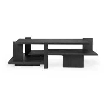ABSTRACT - Rectangular low wooden coffee table with integrated magazine rack by Ethnicraft - view 3