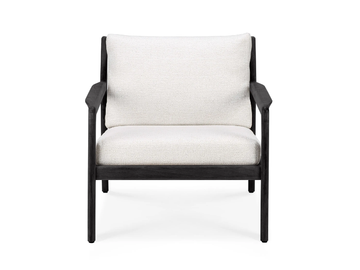 TEAK BLACK JACK - Upholstered teak garden armchair with armrests by Ethnicraft - view 3