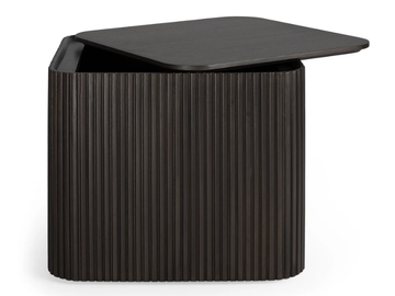 MAHOGANY ROLLER MAX - Square mahogany high side table with storage space by Ethnicraft - view 2