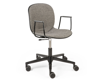RBM NOOR - Height-adjustable office chair with castors with armrests by Ethnicraft - view 2