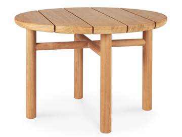 TEAK QUATRO OUTDOOR - Round teak high side table by Ethnicraft - view 2