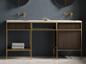 FRAME - Floor-standing double vanity unit with drawers by Ex.t - view 2