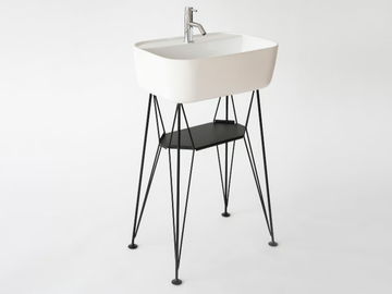 GUS - Console rectangular ceramic washbasin by Ex.t - view 2