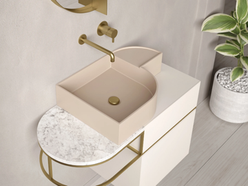 NOUVEAU - Livingtec® washbasin with integrated countertop by Ex.t - view 2