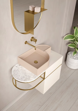 NOUVEAU - Livingtec® washbasin with integrated countertop by Ex.t - view 3