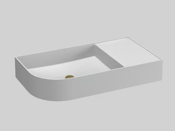 NOUVEAU - Rectangular Livingtec® washbasin with integrated countertop by Ex.t - view 3