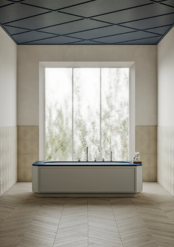 NOSTALGIA - Rectangular bathtub with marine plywood shell by Ex.t - view 3