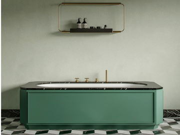 NOSTALGIA - Rectangular bathtub with marine plywood shell by Ex.t - view 2