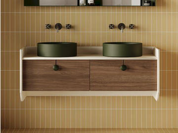 SWING - Double wall-mounted vanity unit with drawers by Ex.t - view 2
