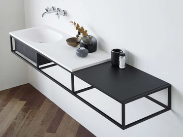 FRAME - Wall-mounted console sink with drawers by Ex.t - view 2