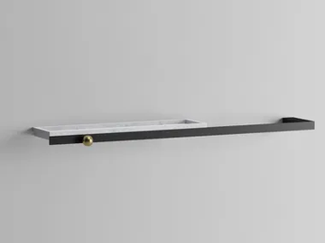 NOUVEAU - Marble soap dish / towel rack by Ex.t - view 2