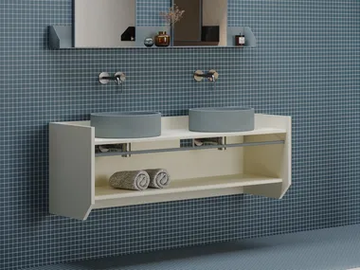 SWING - Double wall-mounted vanity unit with towel rail by Ex.t - view 2