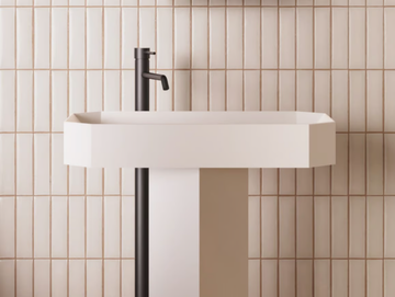 ORIGAMI - Rectangular pedestal Livingtec® washbasin by Ex.t - view 2
