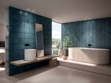 GRESAN ORDESA AZUL CLÁSICO - Porcelain stoneware wall/floor tiles by Exagres - view 2