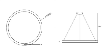 BLADE TE SU CIRCULAR - LED aluminium pendant lamp by Exporlux - view 3