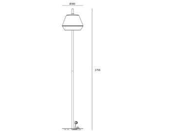 KASA SA - LED thermo lacquered aluminium floor lamp by Exporlux - view 3